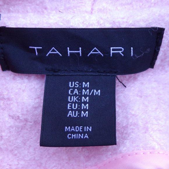 Tahari Women's Wool Blend Open Front Soft Pink Coat with Pockets. - Picture 11 of 12